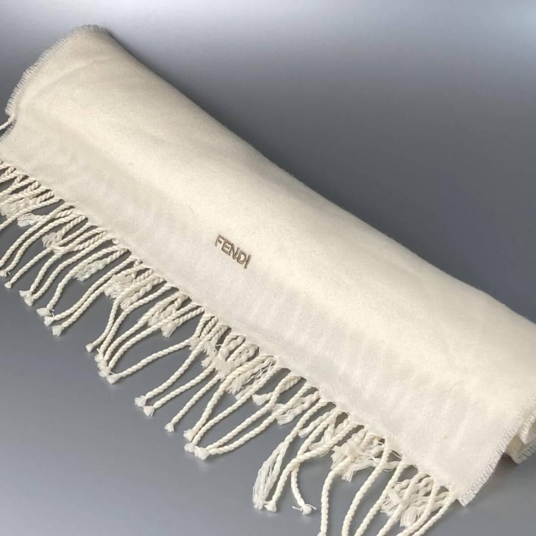 【上質本物】フェンディ　Fendi　シルクタッチウールマフラー