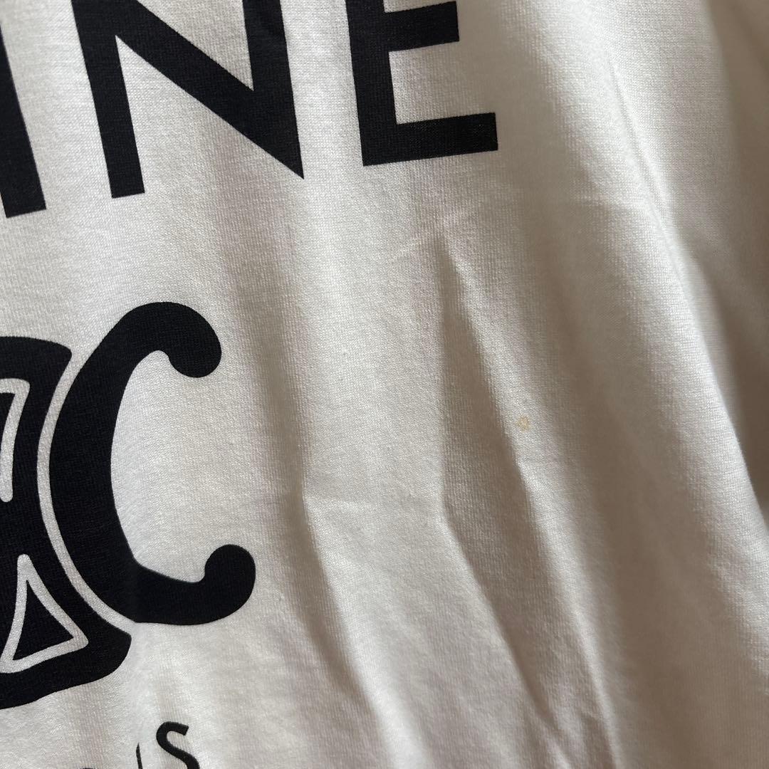 CELINE ロゴ Tシャツ ホワイト 半袖