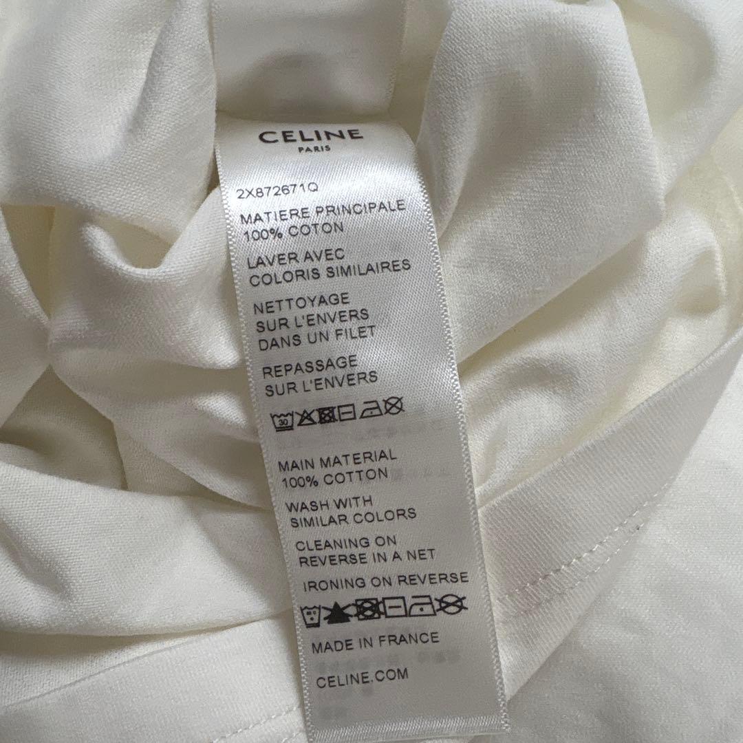 CELINE ロゴ Tシャツ ホワイト 半袖