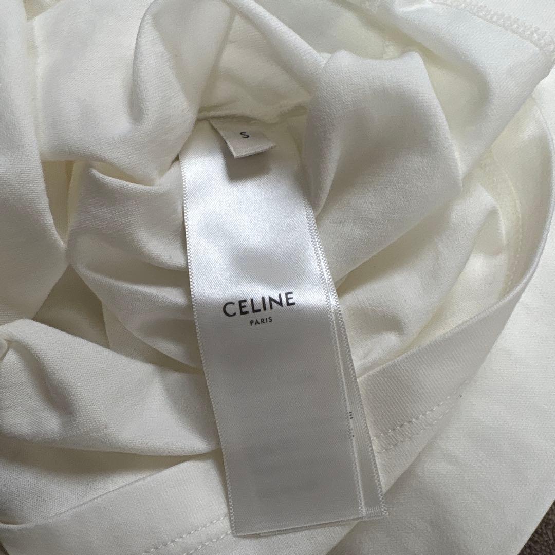 CELINE ロゴ Tシャツ ホワイト 半袖