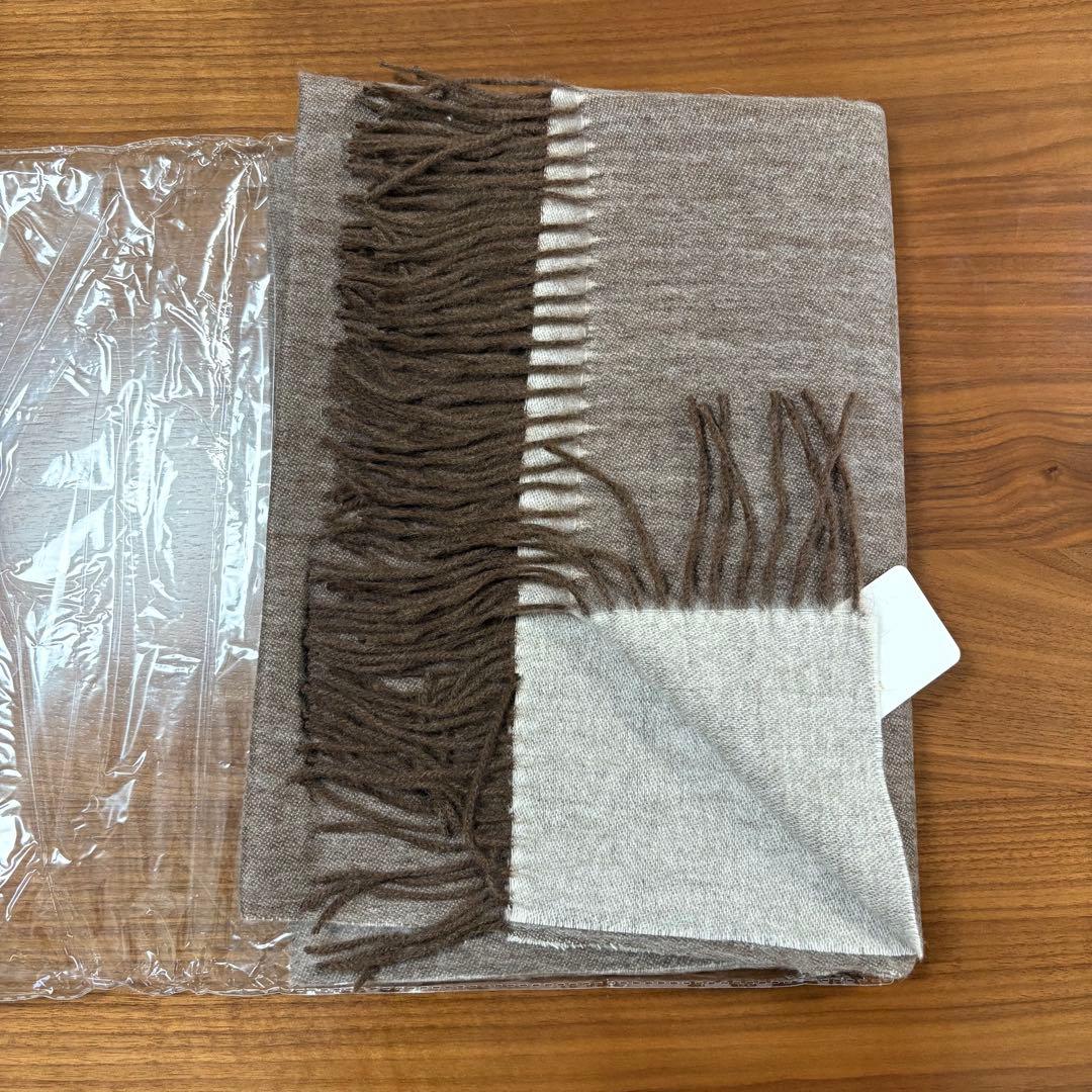 【大判ストール】カシミヤ50×アルパカ50 柔らかい リバーシブル 200×70