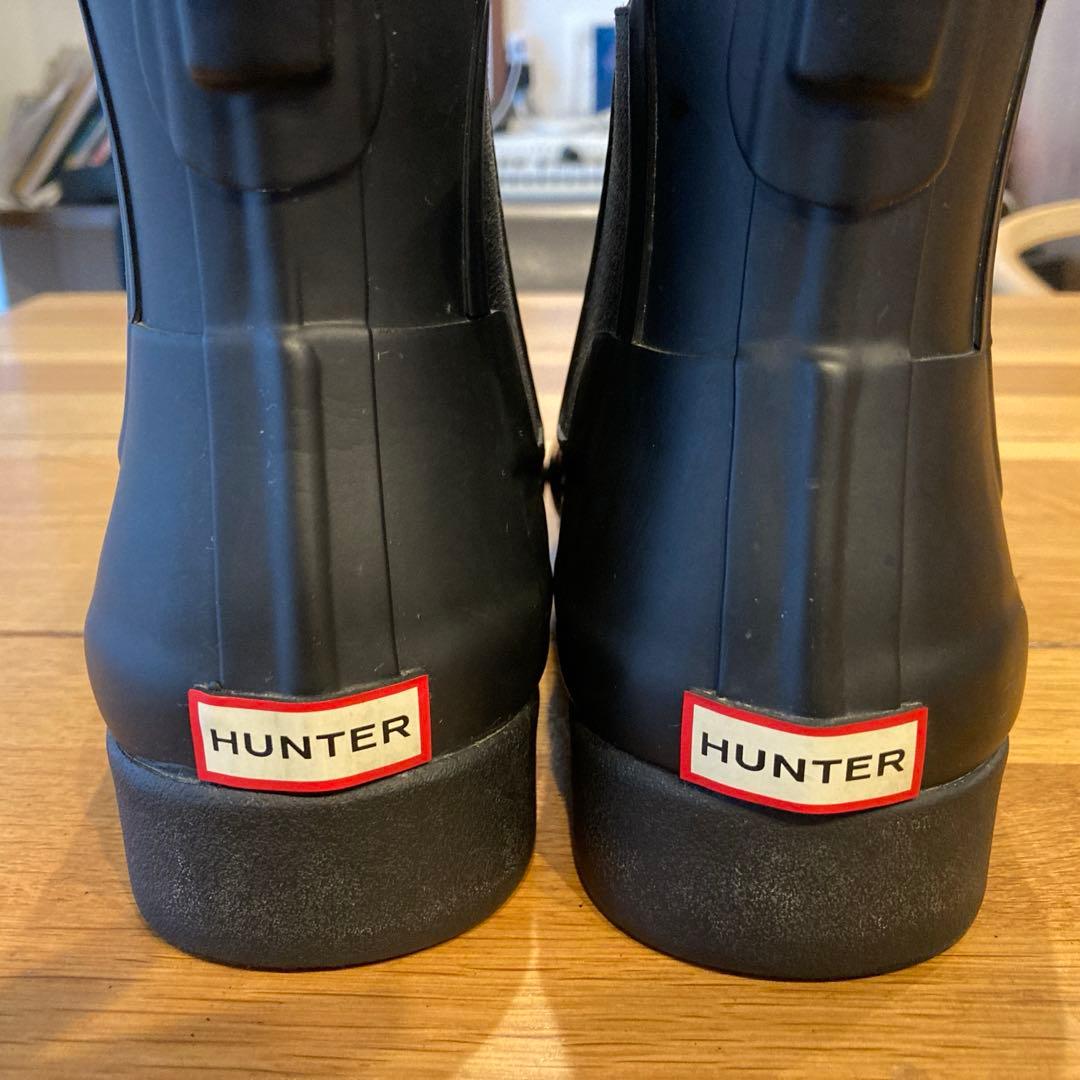 HUNTER レインブーツ ショート 25cm サイドゴアブーツ 防水
