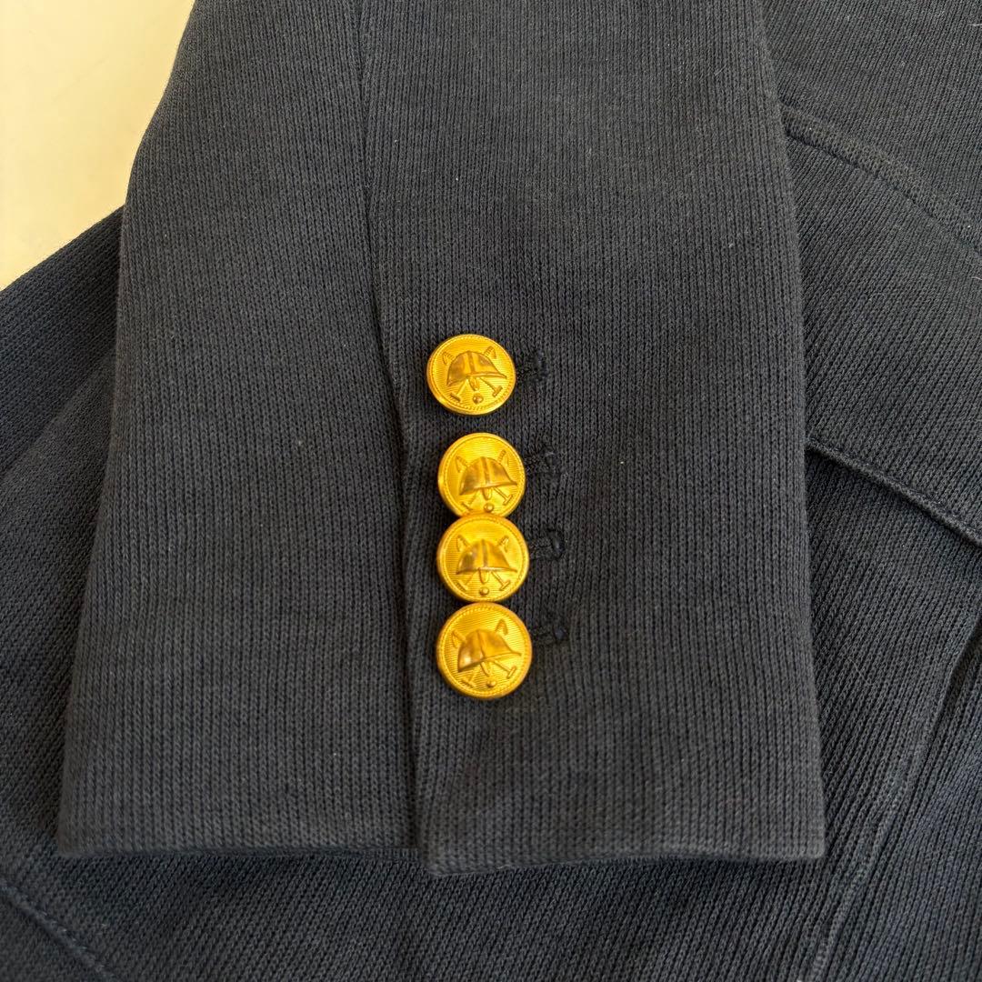【美品】ポロラルフローレン 金ボタン 紺ブレ 刺繍ロゴ ジャージー素材 8