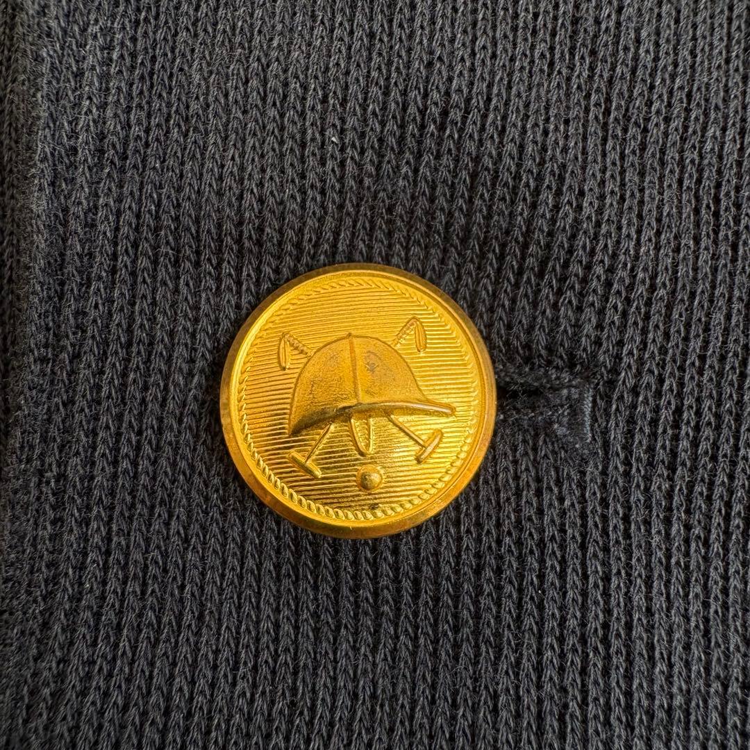 【美品】ポロラルフローレン 金ボタン 紺ブレ 刺繍ロゴ ジャージー素材 8