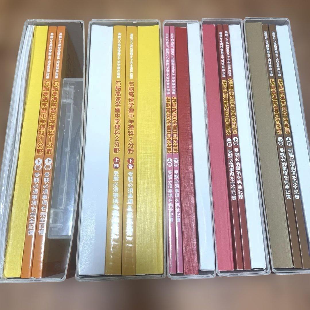 右脳高速学習 中学理科・歴史・公民・地理 セット
