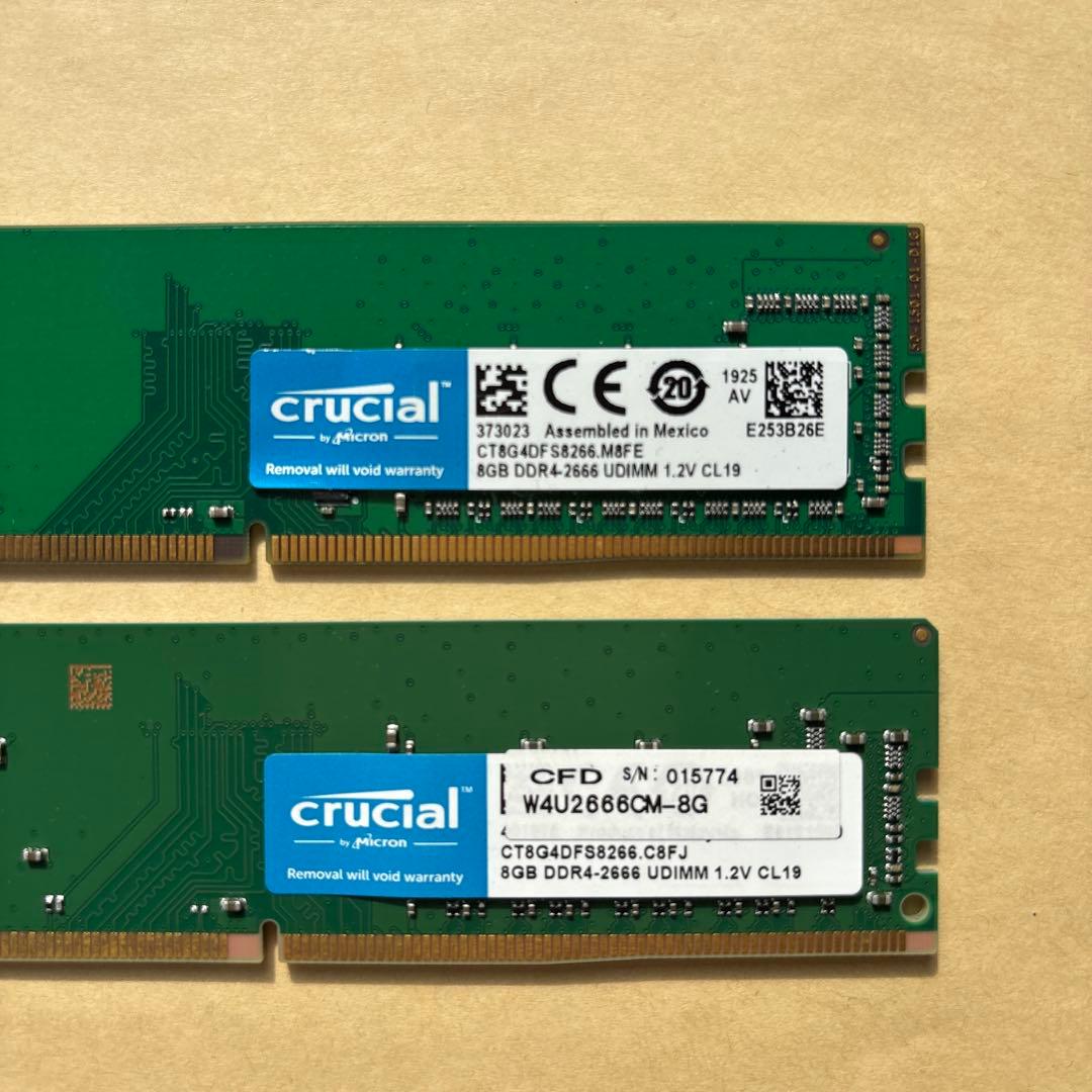 PC用メモリ DDR4 8GB×2枚 (16GB)