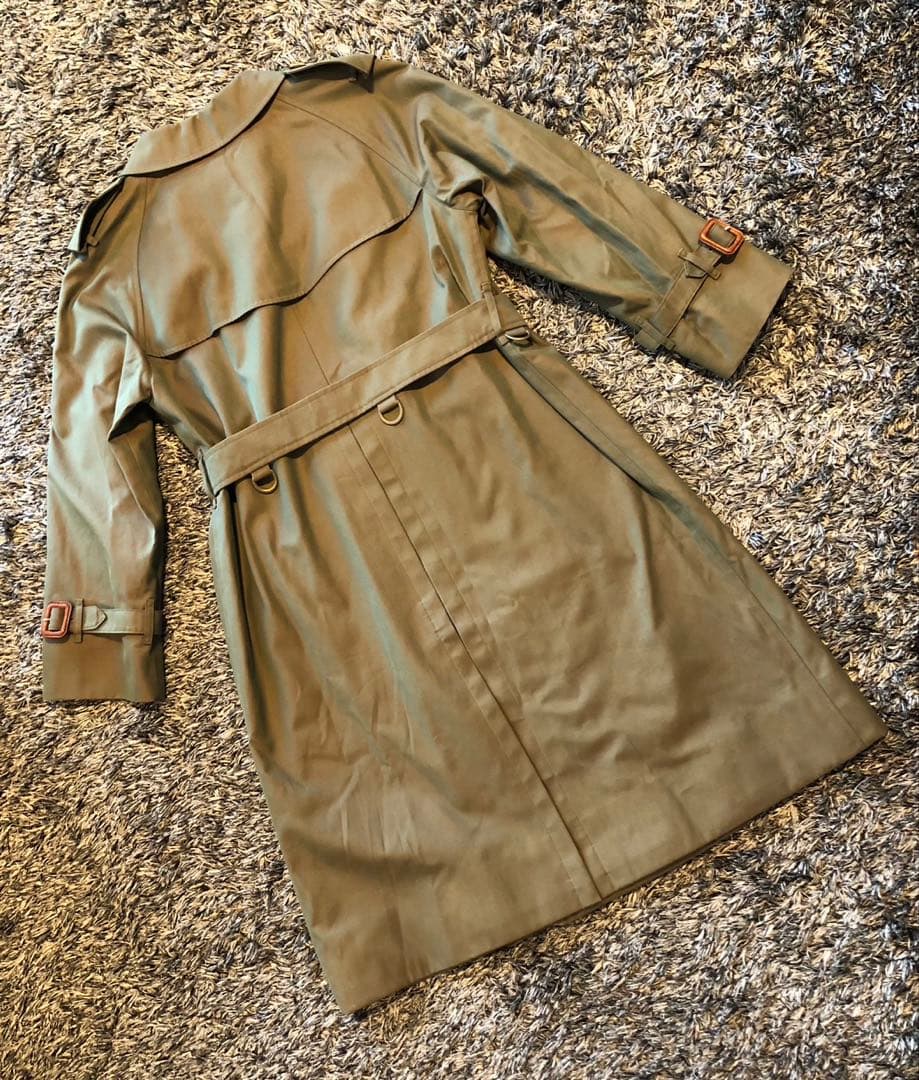 【美品】BURBERRYSバーバリー トレンチコート　オリーブ色 ノバチェック