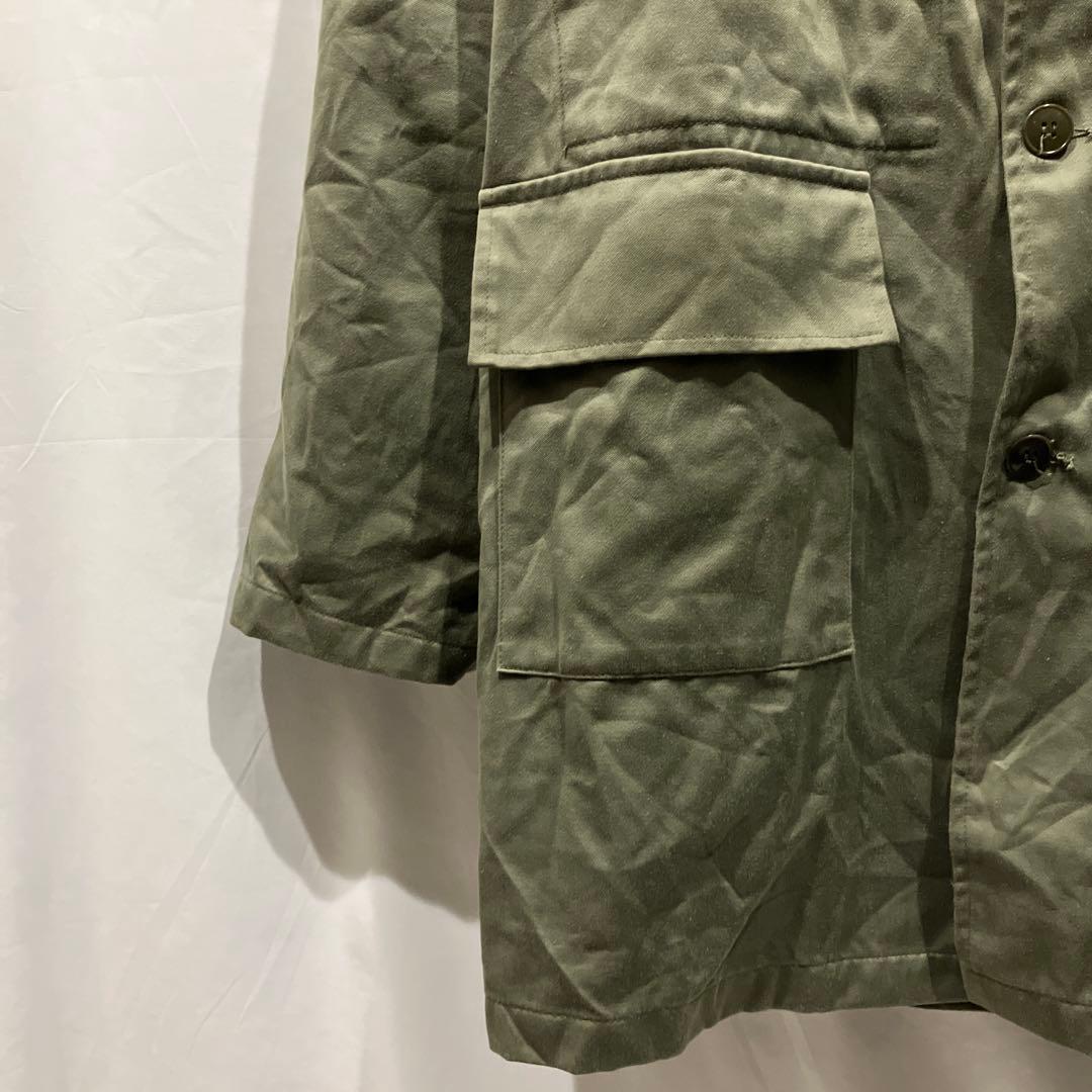 フランス軍　ユーロミリタリー　モッズコート古着　ライナー付　大きめ　希少　軍物
