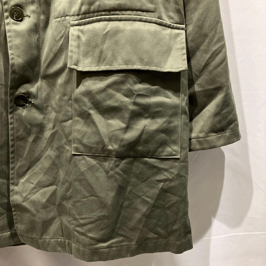 フランス軍　ユーロミリタリー　モッズコート古着　ライナー付　大きめ　希少　軍物