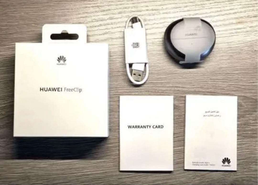 【美品】HUAWEI FreeClip ブラック（ファーウェイ フリークリップ）