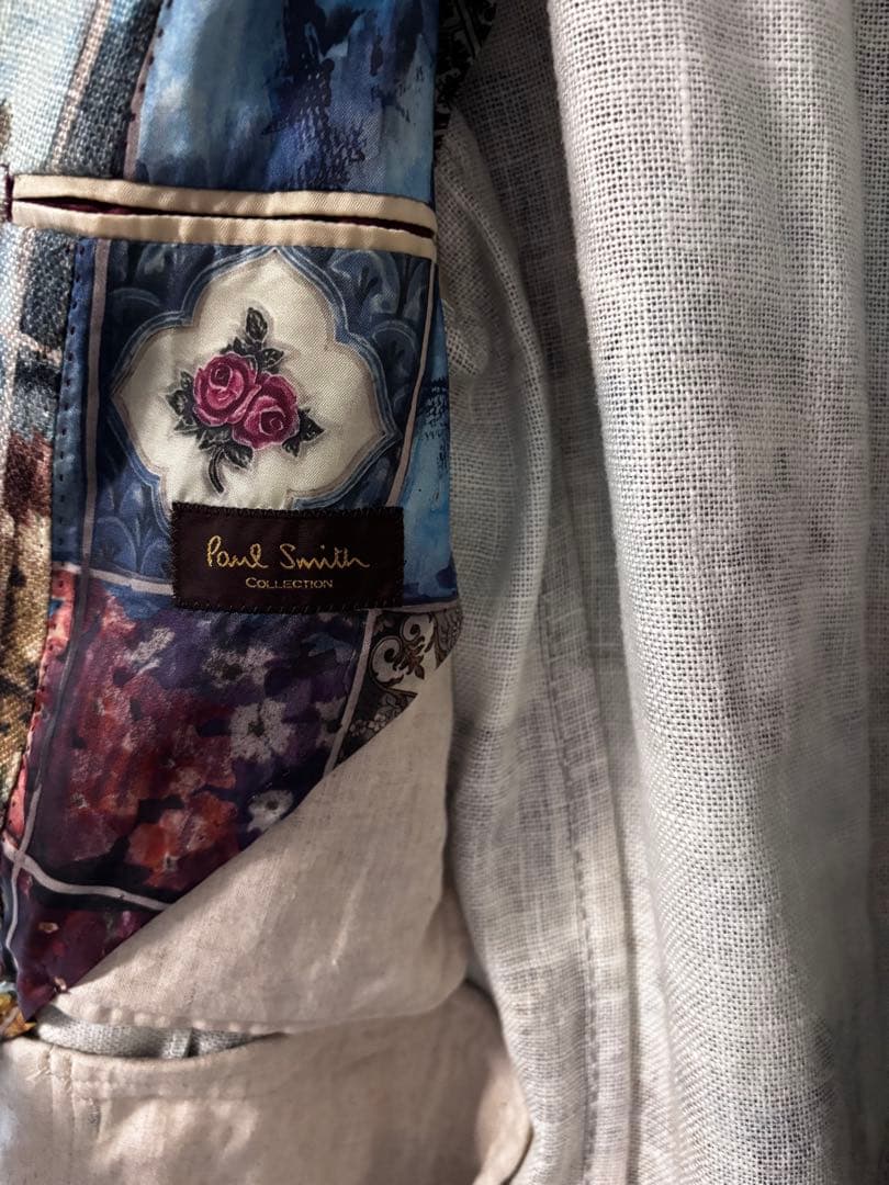 Paul Smith パッチワーク風 リネンジャケット