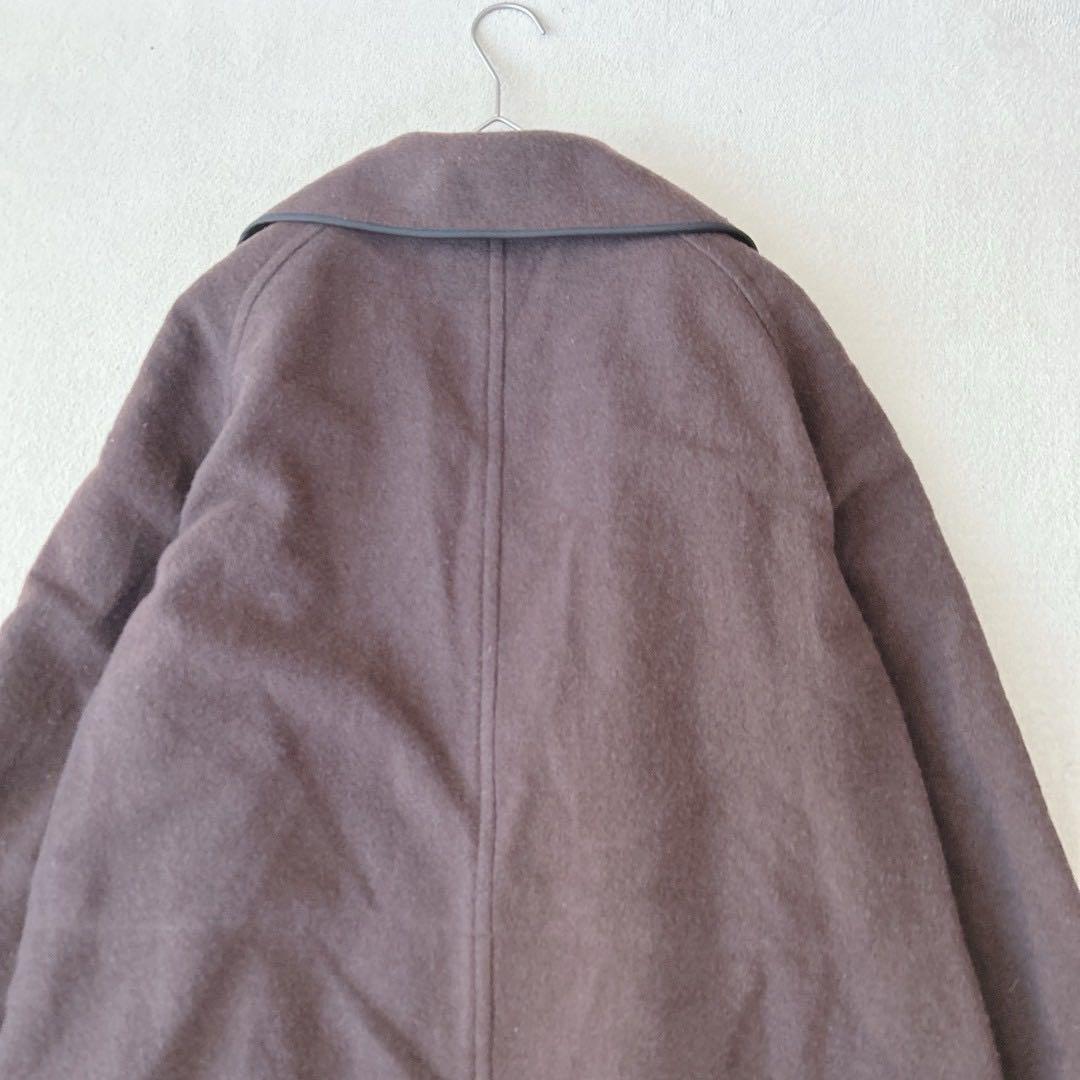LOEFF ロエフ　ドビーテントガウンコート ブラウン