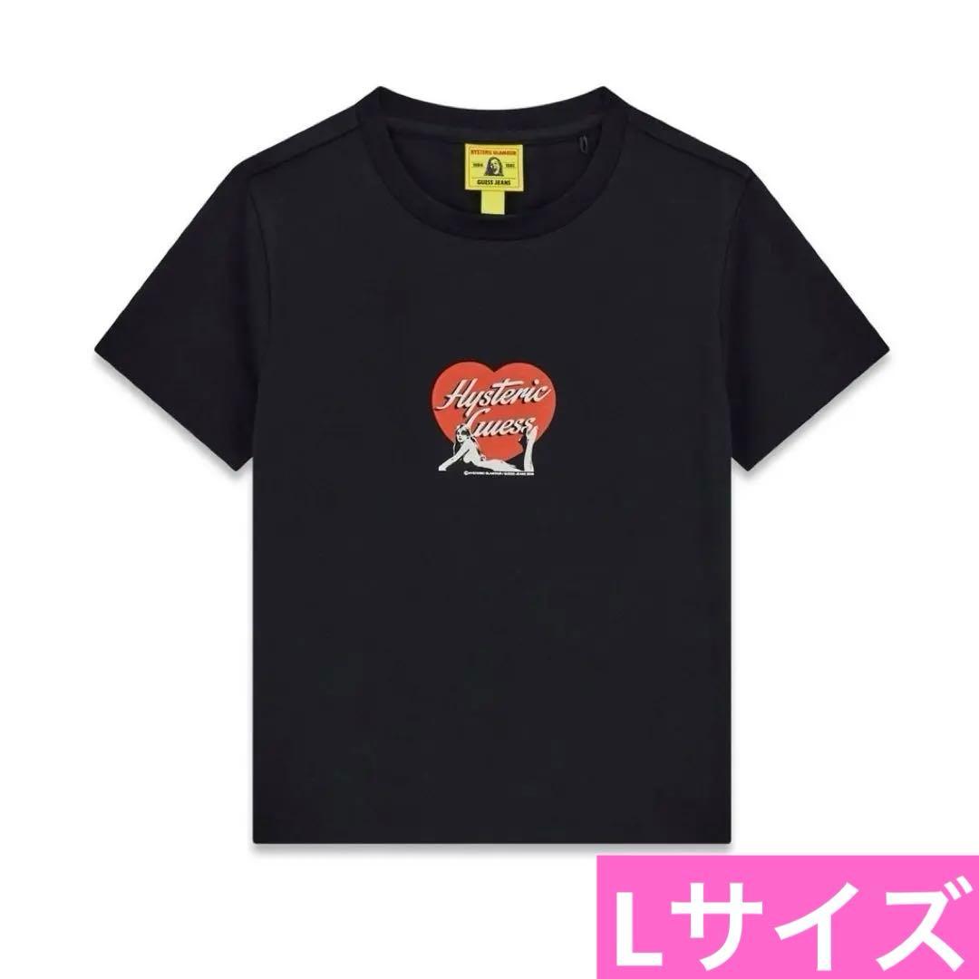ヒステリックグラマー　ゲス　コラボ　Tシャツ　黒　ロゴ　レディース