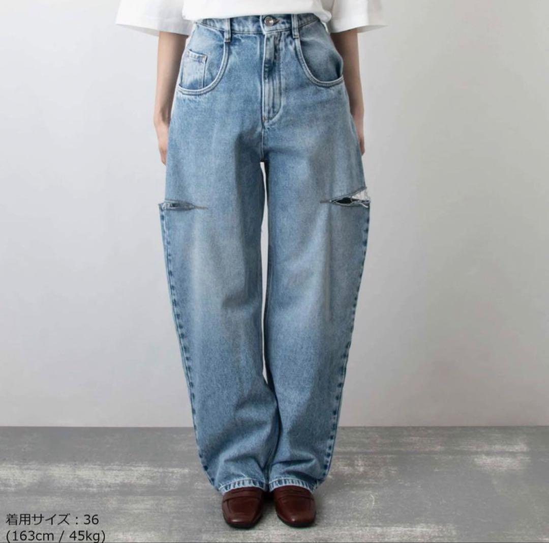 MaisonMargiela 5POCKEカットアウトデニム 36 裾カットなし