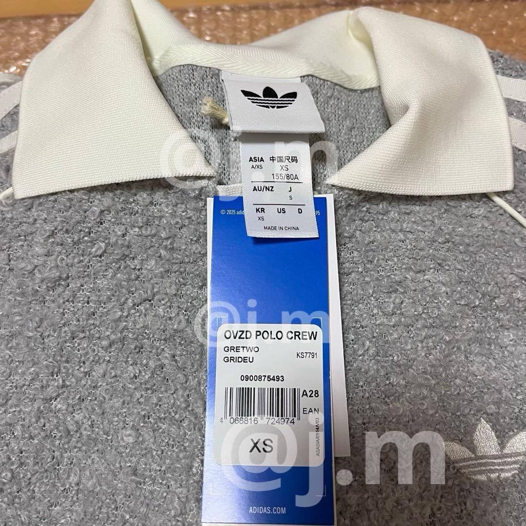Adidas ブークレ ストライプ 長袖ポロ レディース KS7791 XS
