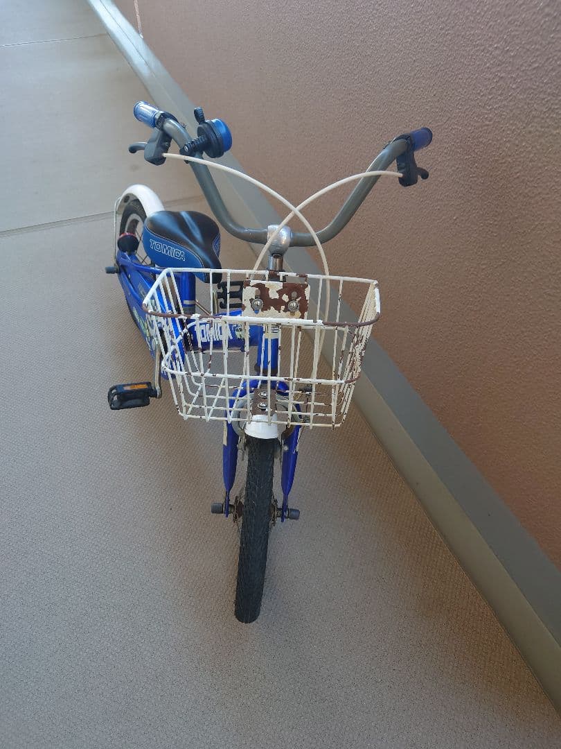 【運賃込み】14インチ　補助輪あり　トミカ 幼児用自転車 青