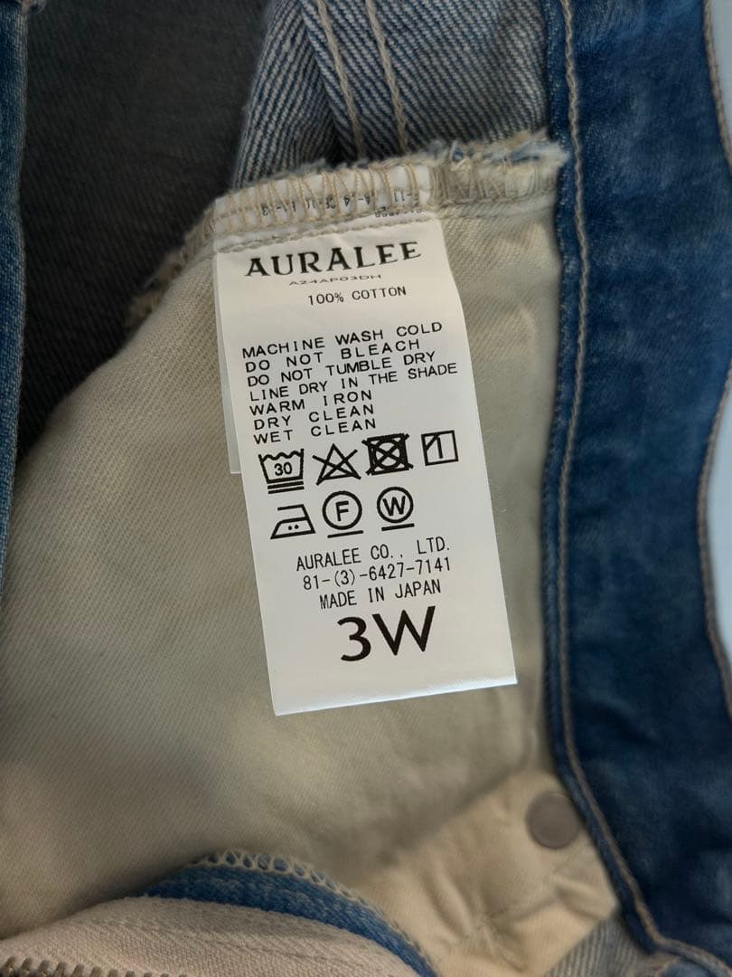 パンツ AURALEE SELVEDGE FADED HEAVY DENIM PANT