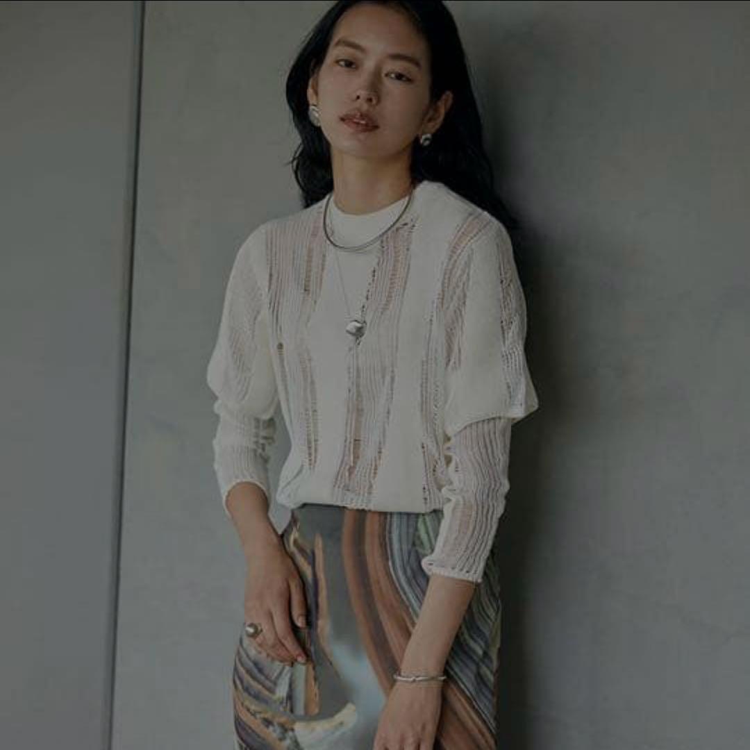 【新品】AMERI GLOVE SET KNIT TOP サマーニット