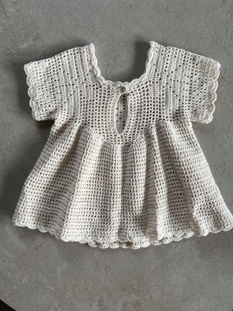 ワンピース iver&isla filet crochet tunic-natural 2y