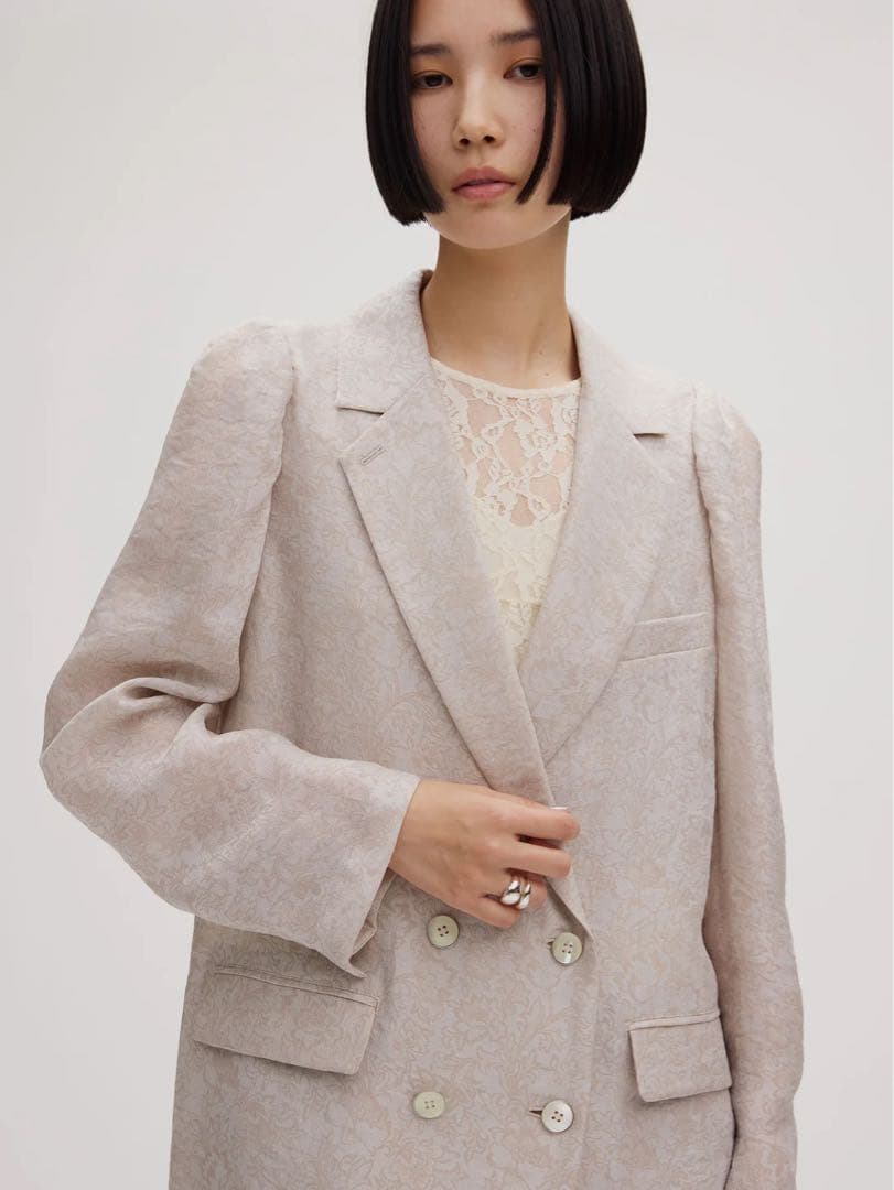 s*.様 AMERI MEDI LILY JACQUARD JACKET