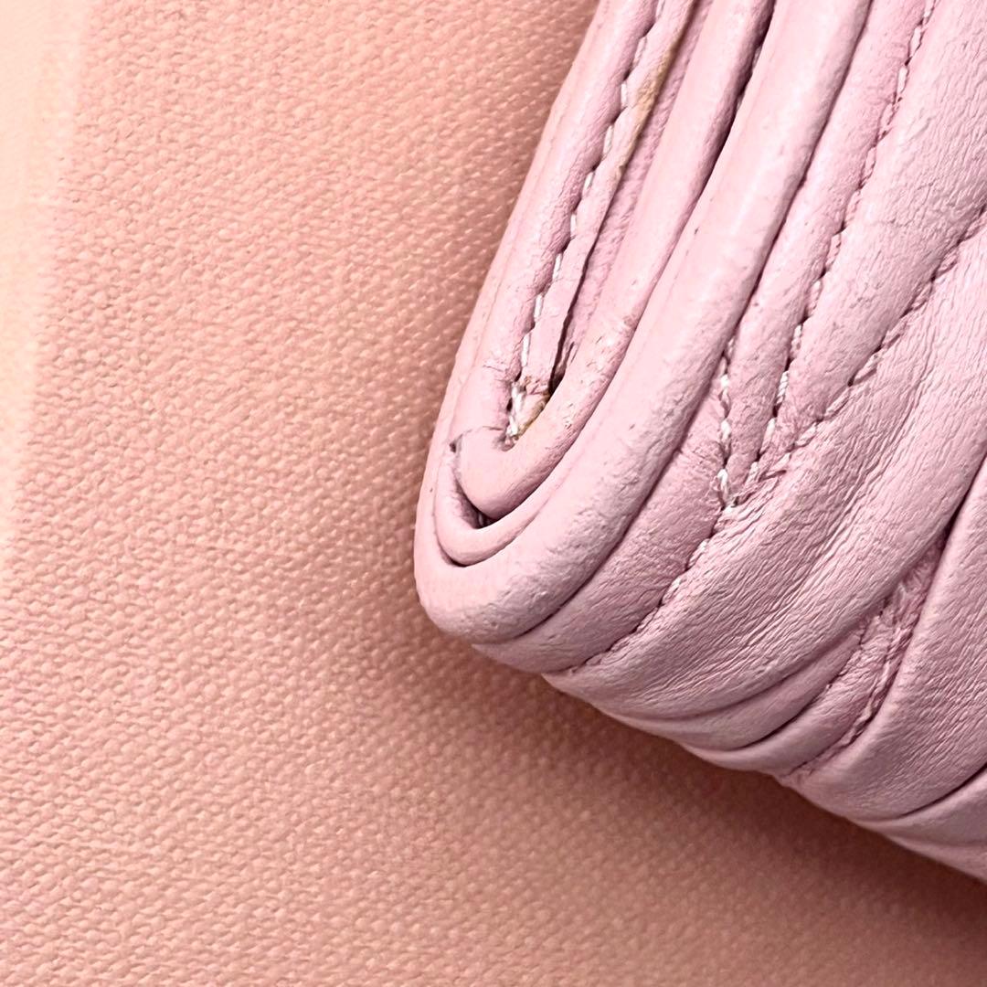現行 miu miu ミュウミュウ マテラッセ 三つ折り財布 0203-③