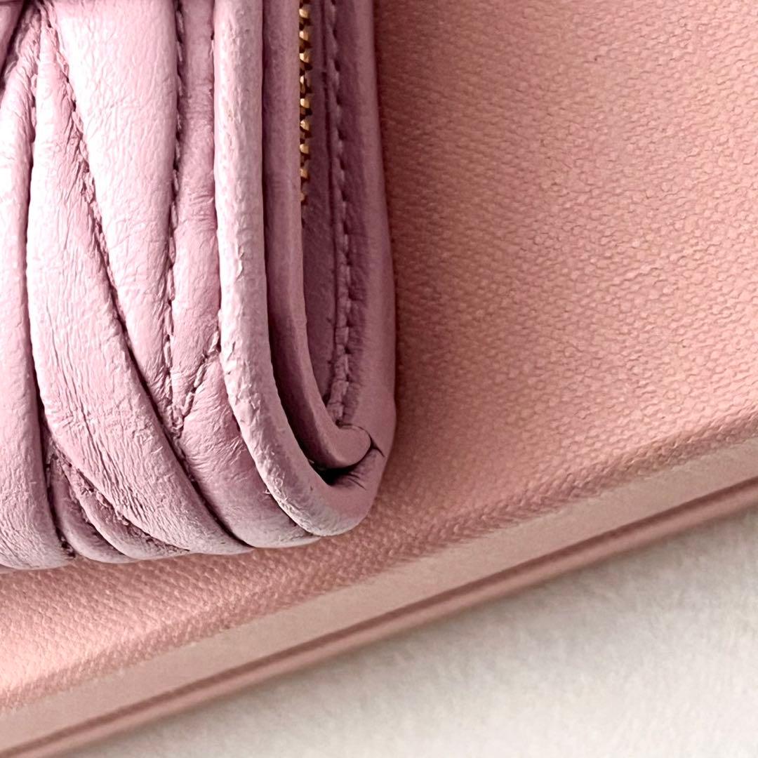現行 miu miu ミュウミュウ マテラッセ 三つ折り財布 0203-③