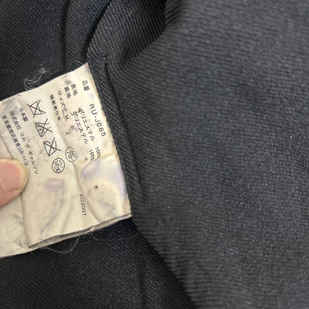 COMME des GARCONS ポリ　伸縮　変形　テーラード　黒　Mサイズ
