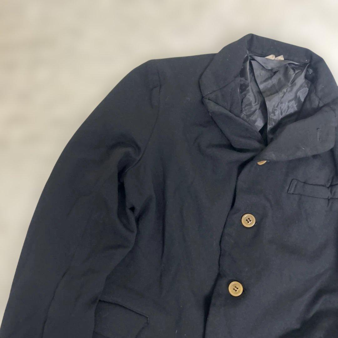 COMME des GARCONS ポリ　伸縮　変形　テーラード　黒　Mサイズ
