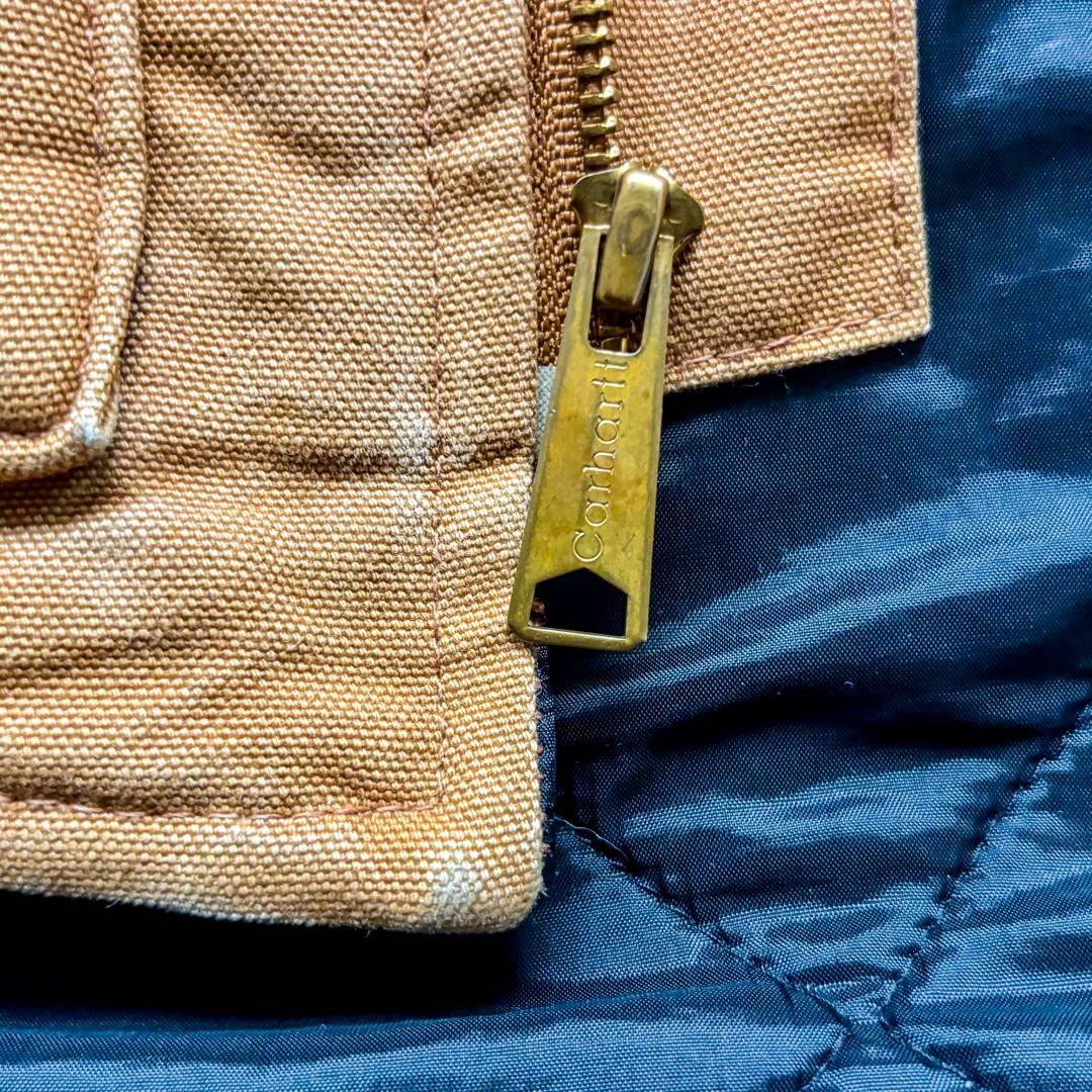 【メキシコ製07年1月】Sサイズ Carhartt ダックベスト ブラウン 古着