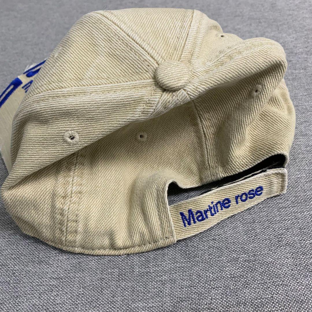 Martine Rose ベージュキャップ ベ一スボ一ルキャップ