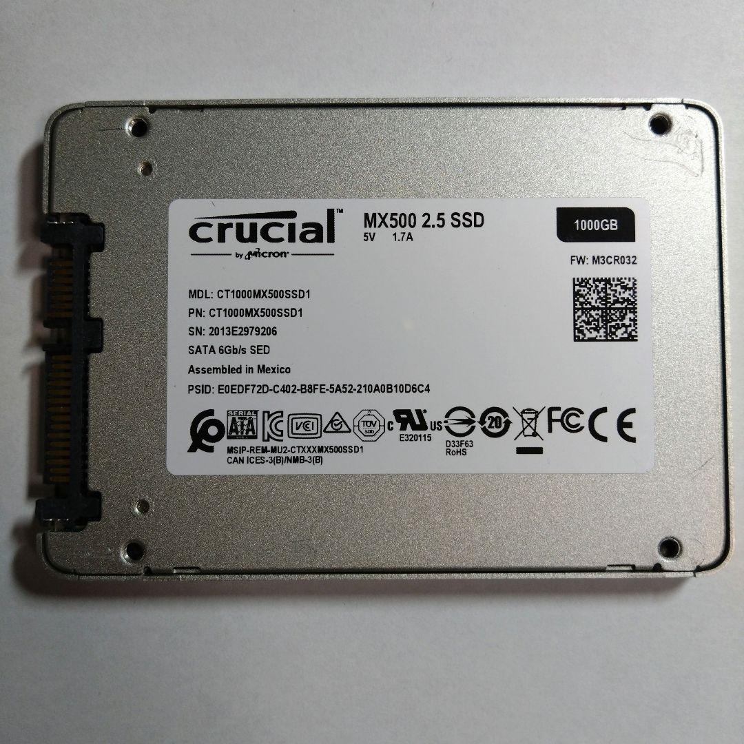 crucial MX500 2.5インチ SSD 1000GB
