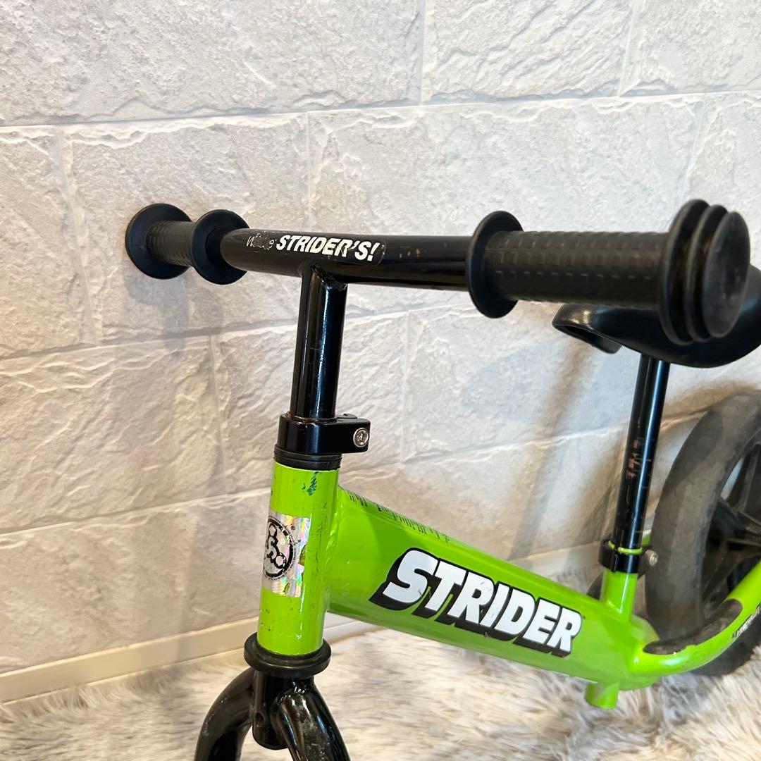 人気カラー STRIDER バランスバイク ライムグリーン　12インチ