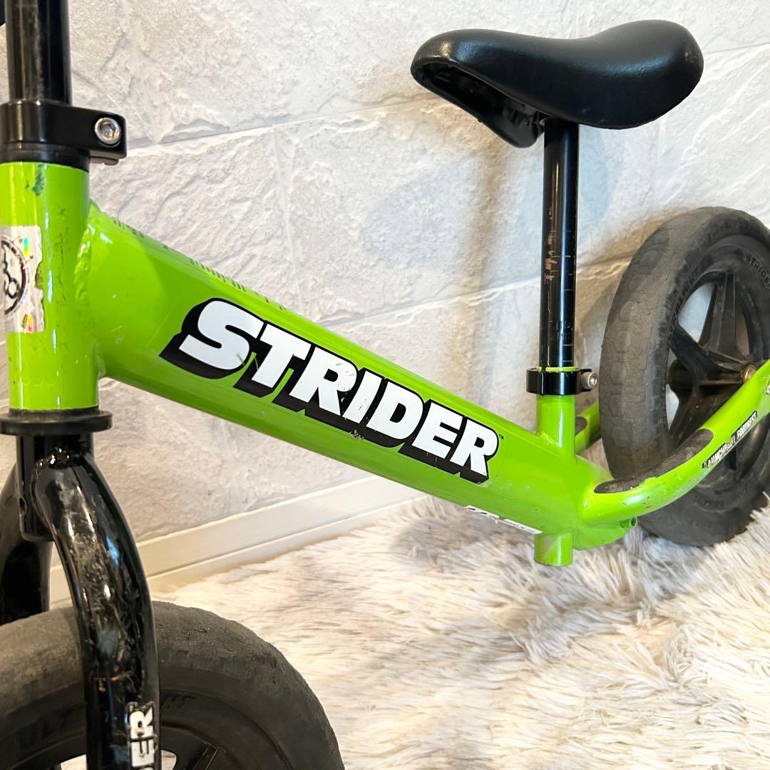 人気カラー STRIDER バランスバイク ライムグリーン　12インチ