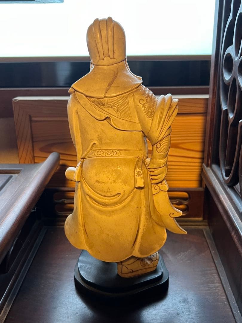 古冨　武将彫刻 骨董品