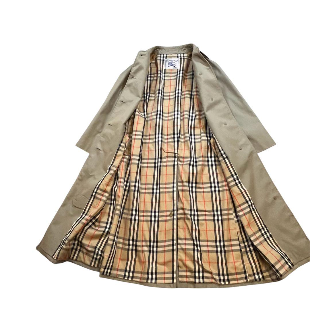 極美品 80～90s バーバリー ステンカラーコート レディース 白タグ