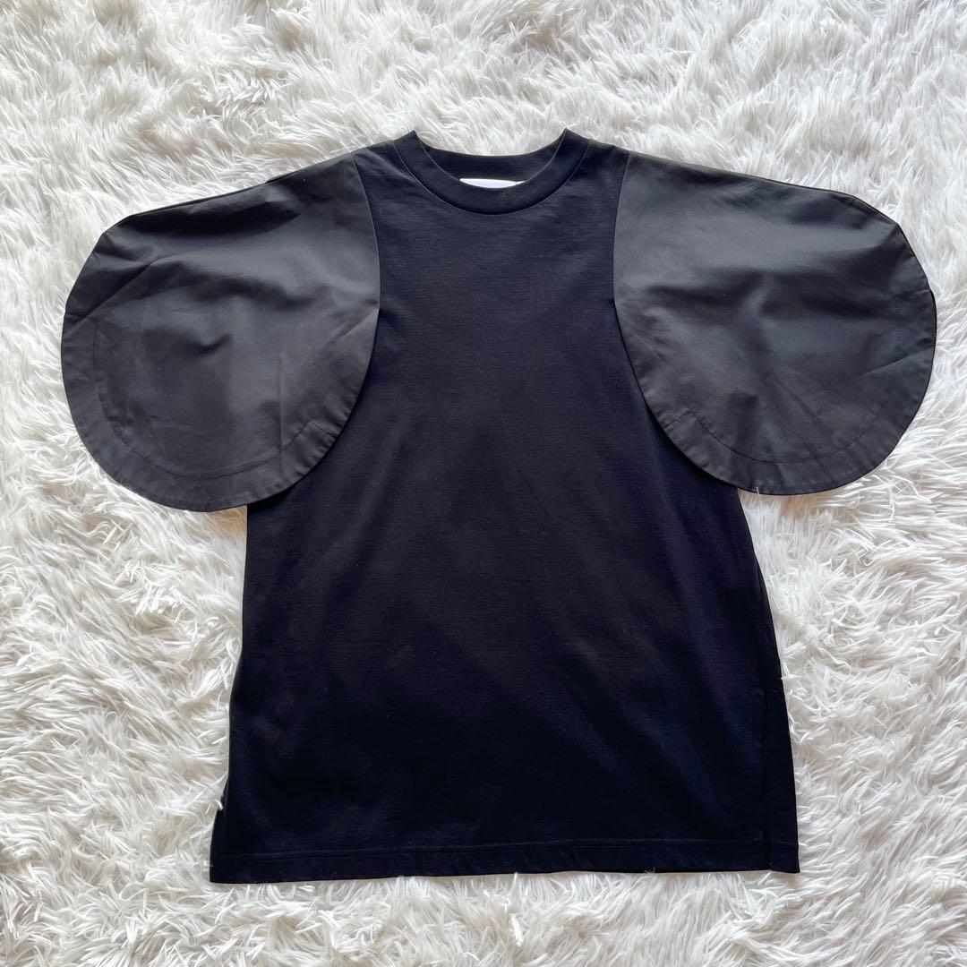【25ss】 ナゴンスタンス circle-sleeve t-shirt M 黒
