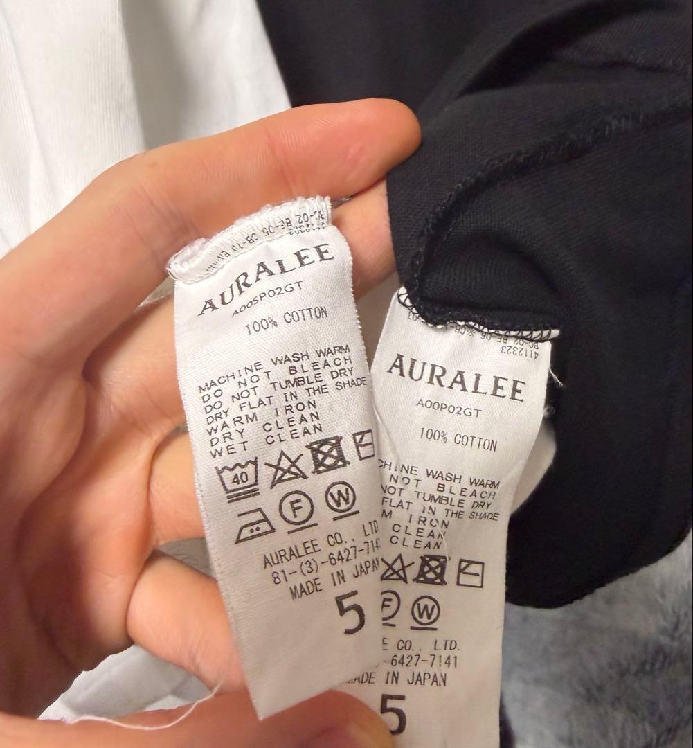AURALEE LUSTER PLAITING T-SHIRT 5 2枚セット