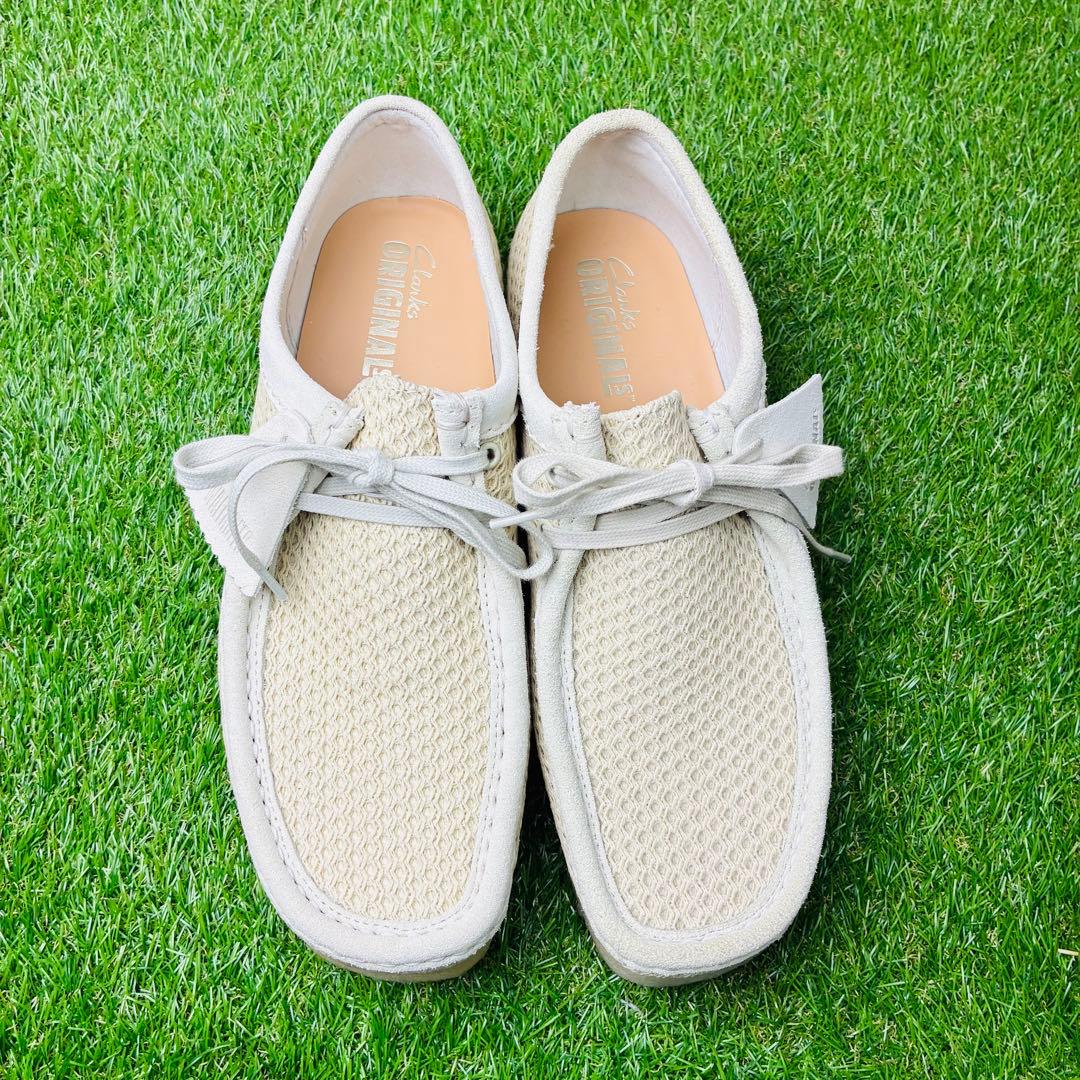 【片足展示品】clarks クラークス ワラビー メッシュ 厚底 27