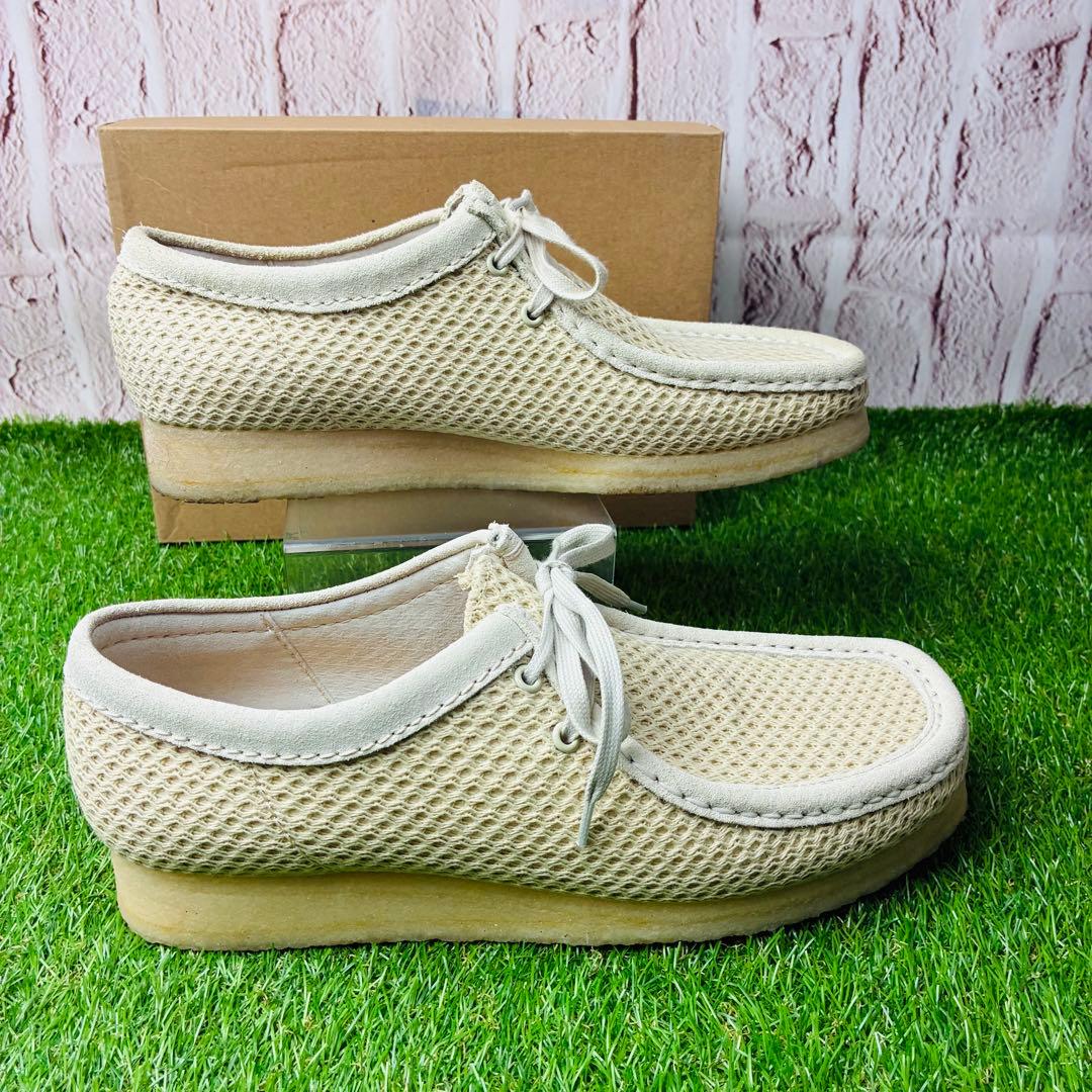 【片足展示品】clarks クラークス ワラビー メッシュ 厚底 27