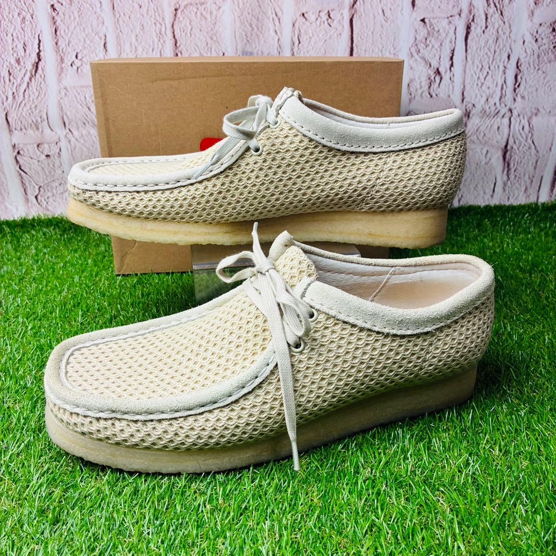【片足展示品】clarks クラークス ワラビー メッシュ 厚底 27
