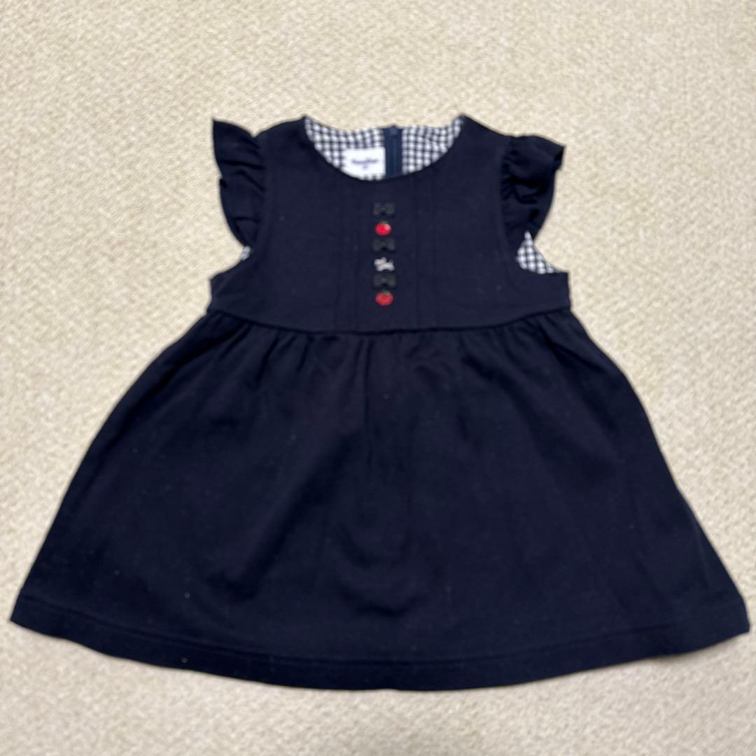 familiar ネイビー ワンピース ブラウスセット80サイズ