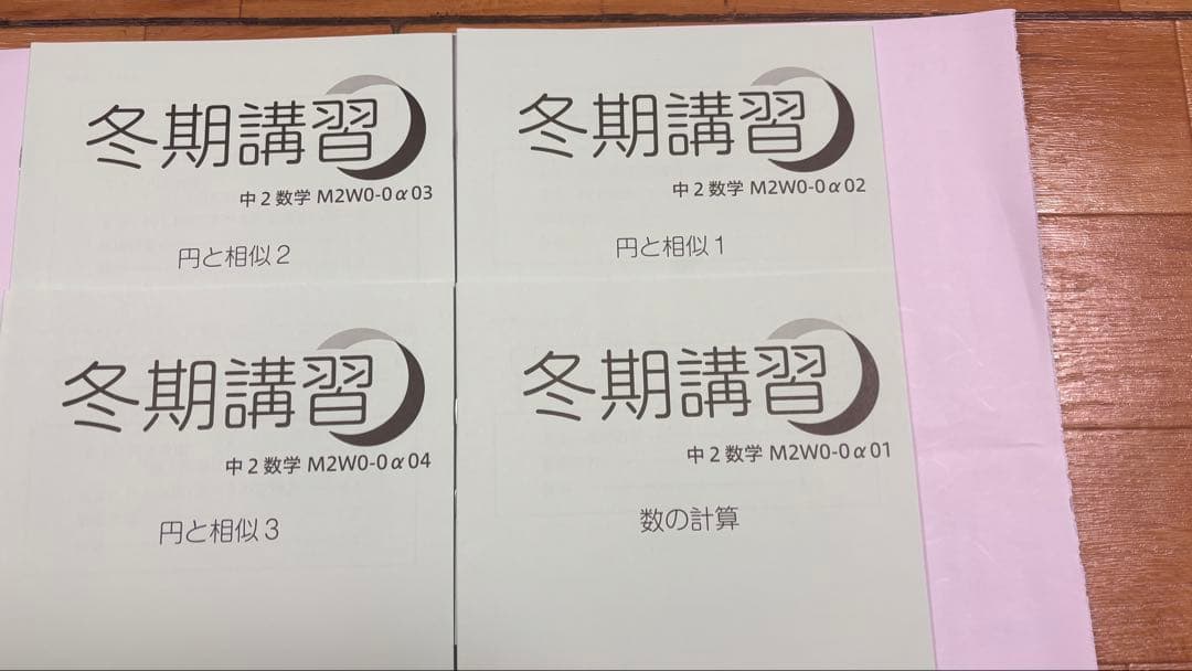 【SAPIX中学部】中２数学　MAIN SAPIX・春期講習・夏期講習・冬期講習