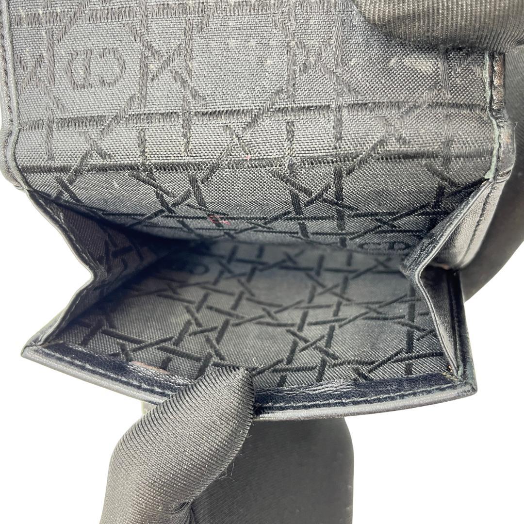 Dior ディオール スタッズ 三つ折り財布 ブラック