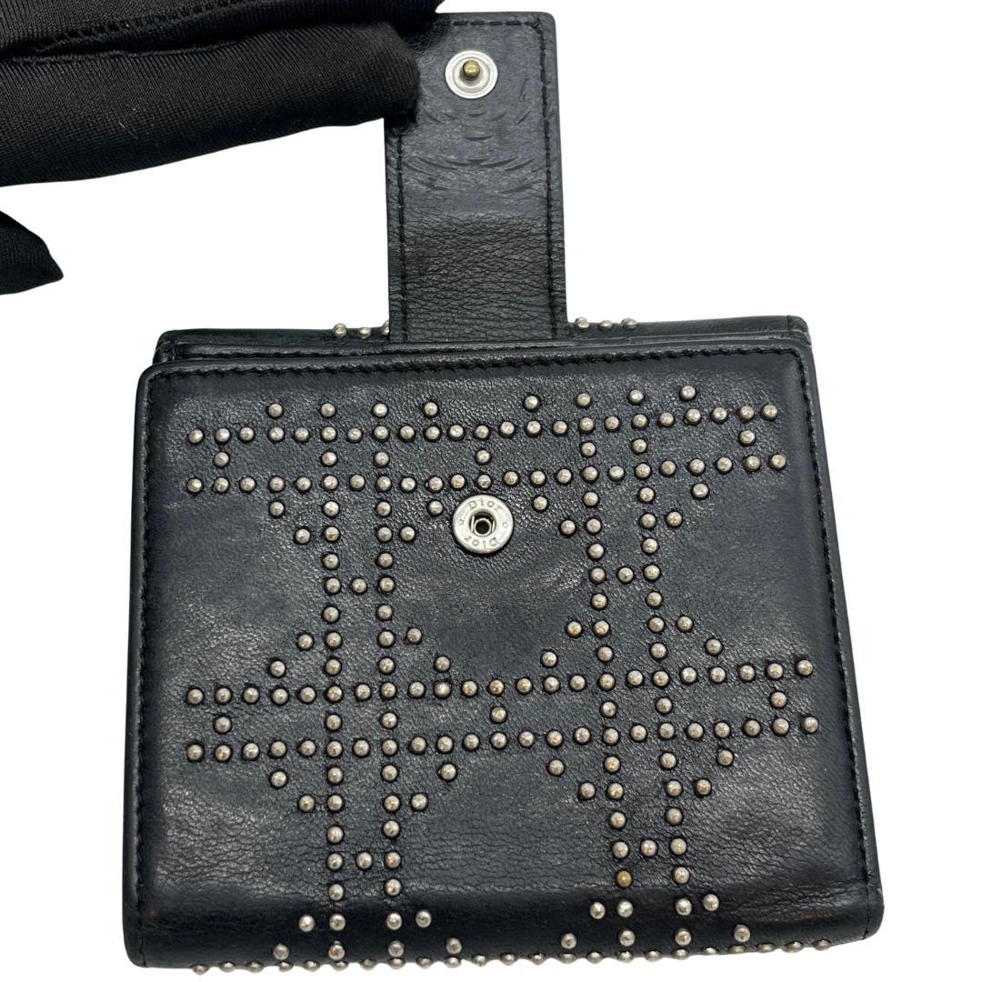 Dior ディオール スタッズ 三つ折り財布 ブラック