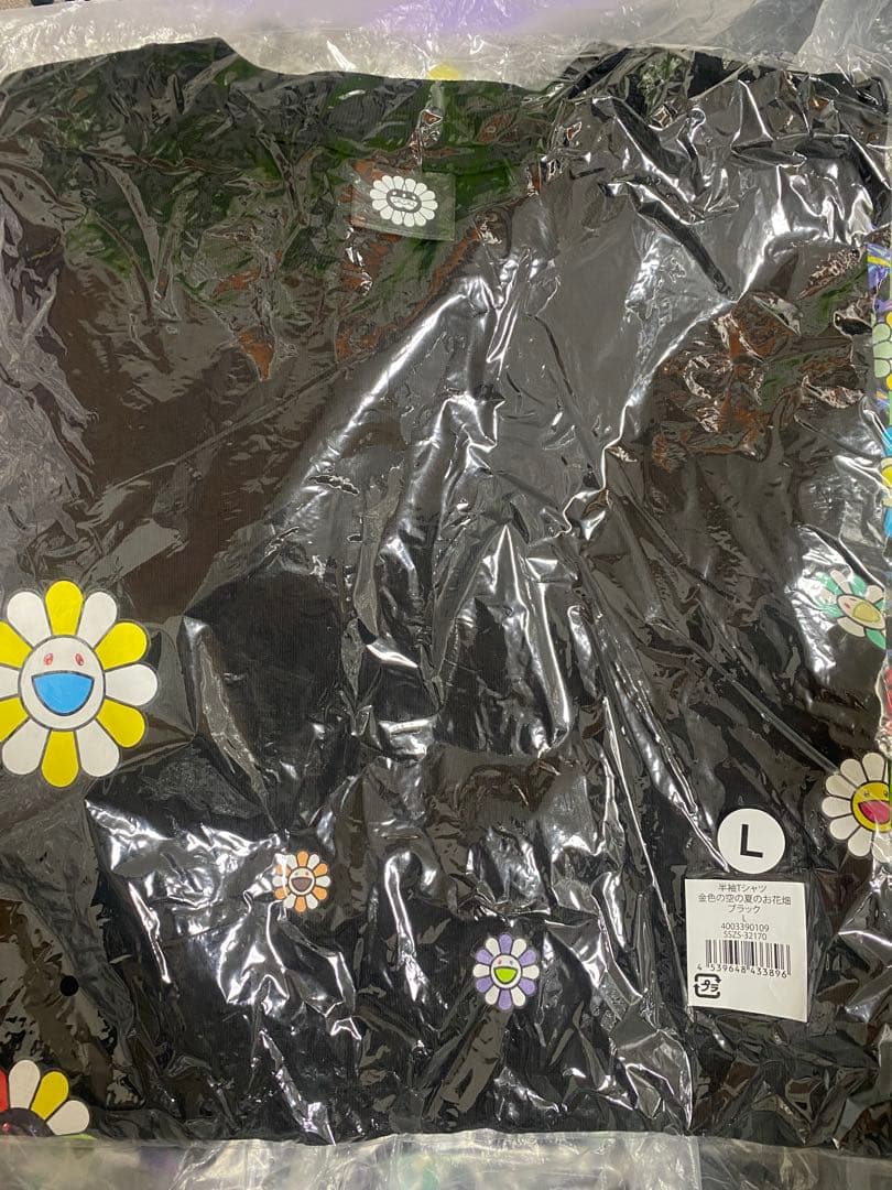 未開封未使用　村上隆もののけ 京都半袖Tシャツ 金色の空の夏のお花畑 L