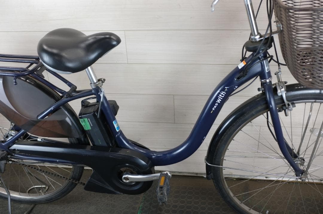 電動自転車ヤマハPAS　With 26インチ3段　8.7Ah（4点灯）充電器あり