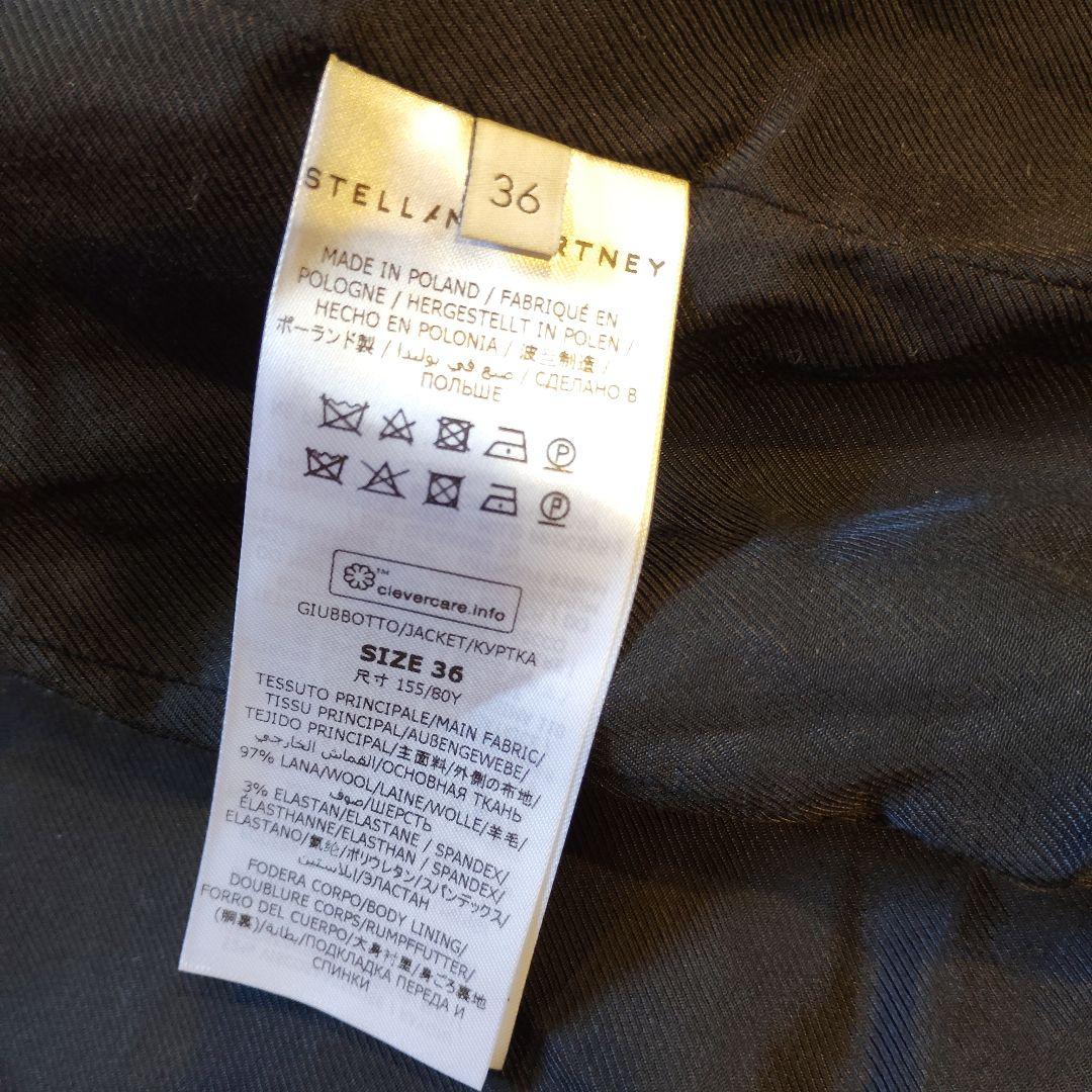 新品　STELLA McCARTNEY　テーラードジャケット　黒　36