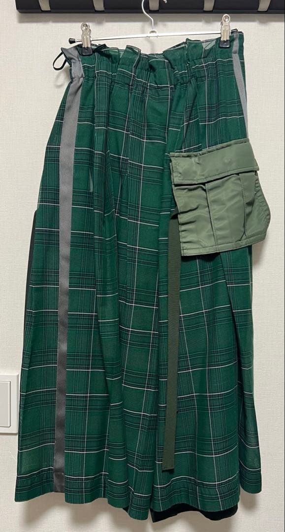 sacai スカート 22-05990 グリーン 0サイズ