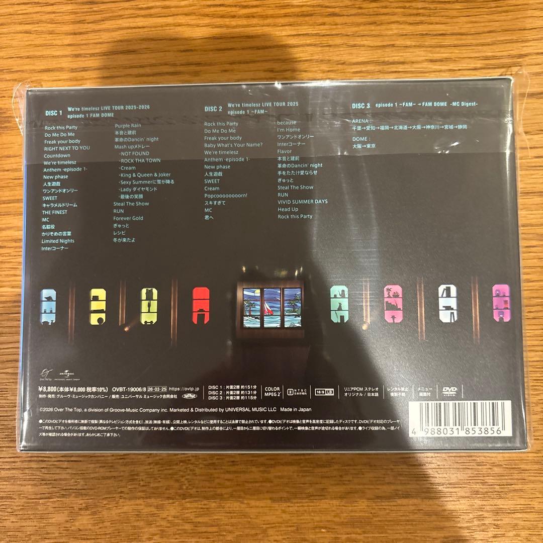 timelesz LIVE TOUR FAM DOME DVD(初回限定盤)
