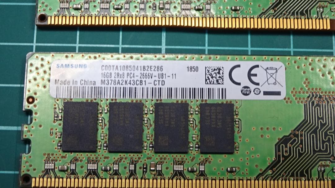 SAMSUNG DDR4-2666 16GB×2枚（32GB）
